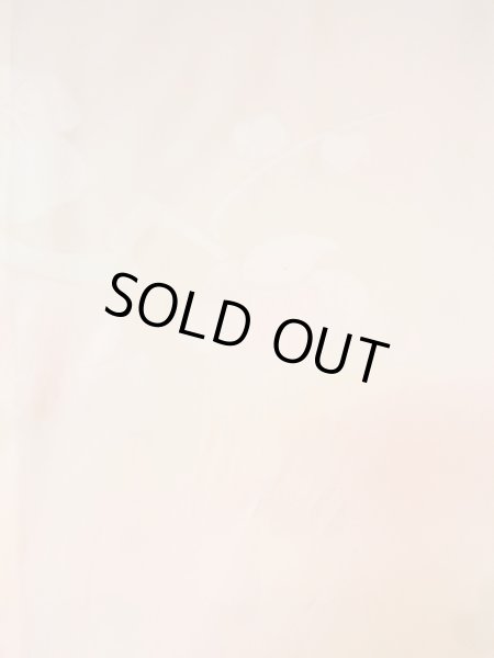 Photo3: M1003C Vintage Japanese women   Coral JUBAN undergarment / Silk. UME plum bloom, Lining is attached on sleeves.  (Grade B) (3)