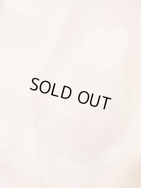 Photo7: M1003C Vintage Japanese women   Coral JUBAN undergarment / Silk. UME plum bloom, Lining is attached on sleeves.  (Grade B) (7)