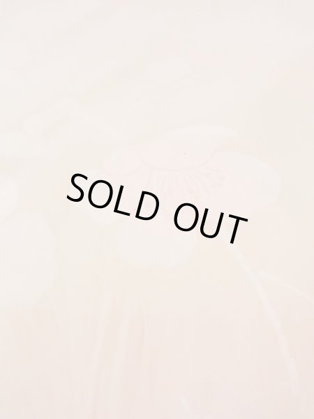 Photo10: M1003C Vintage Japanese women   Coral JUBAN undergarment / Silk. UME plum bloom, Lining is attached on sleeves.  (Grade B) (10)