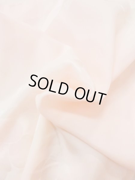 Photo11: M1003C Vintage Japanese women   Coral JUBAN undergarment / Silk. UME plum bloom, Lining is attached on sleeves.  (Grade B) (11)