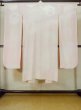 Photo2: M1003J Vintage Japanese women Pale Light Pink JUBAN undergarment / Silk.  Based woven pattern: Maple leaf, Bamboo leaf, Tortoise-shell pattern(Hexagonal pattern)  (Grade B) (2)