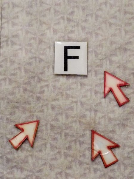 Photo17: M1003O Vintage Japanese women Pale Grayish Purple JUBAN undergarment / Wool. Abstract pattern Aging deterioration. There is an impression from use.  (Grade D) (17)