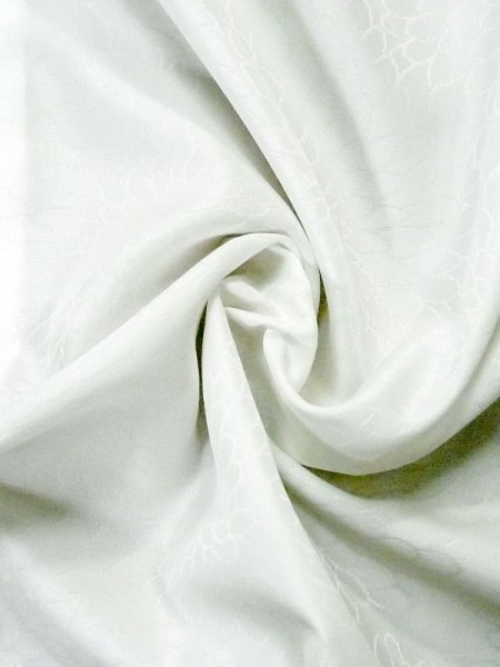 Photo9: M1003P Vintage Japanese women   White JUBAN undergarment / Synthetic.    (Grade C) (9)