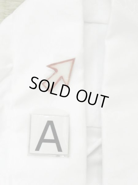 Photo12: M1003P Vintage Japanese women   White JUBAN undergarment / Synthetic.    (Grade C) (12)