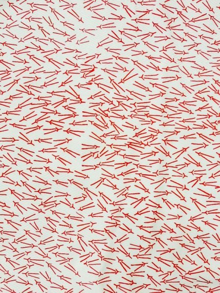 Photo3: M1003R Vintage Japanese women   White JUBAN undergarment / Synthetic. Pine tree/branch/needle, Aging deterioration.   (Grade C) (3)