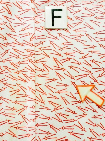 Photo17: M1003R Vintage Japanese women   White JUBAN undergarment / Synthetic. Pine tree/branch/needle, Aging deterioration.   (Grade C) (17)