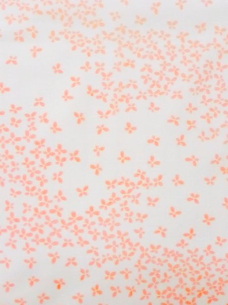 Photo3: M1003S Vintage Japanese women Pale Light Coral JUBAN undergarment / Synthetic. Butterfly   (Grade C) (3)