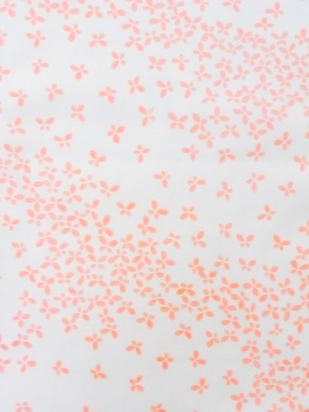 Photo4: M1003S Vintage Japanese women Pale Light Coral JUBAN undergarment / Synthetic. Butterfly   (Grade C) (4)