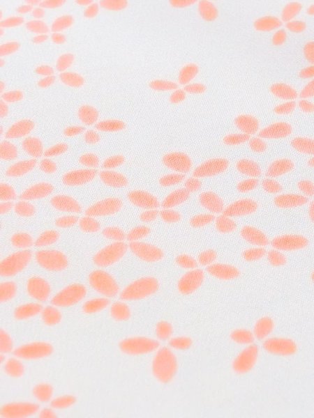 Photo7: M1003S Vintage Japanese women Pale Light Coral JUBAN undergarment / Synthetic. Butterfly   (Grade C) (7)