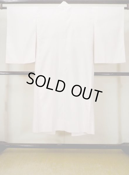 Photo2: M1003U Vintage Japanese women Pale Light Pink JUBAN undergarment / Synthetic. Wave   (Grade C) (2)