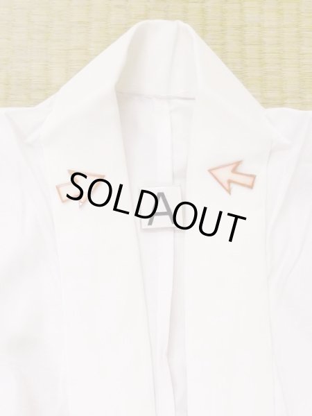 Photo12: M1003U Vintage Japanese women Pale Light Pink JUBAN undergarment / Synthetic. Wave   (Grade C) (12)