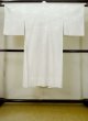Photo2: M1003V Vintage Japanese women   White JUBAN undergarment / Synthetic.  Based woven pattern: Grass, Haze  (Grade C) (2)