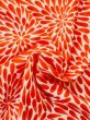 Photo9: M1003X Vintage Japanese women   Red JUBAN undergarment / Synthetic. Chrysanthemum   (Grade D) (9)