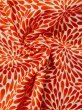 Photo10: M1003X Vintage Japanese women   Red JUBAN undergarment / Synthetic. Chrysanthemum   (Grade D) (10)