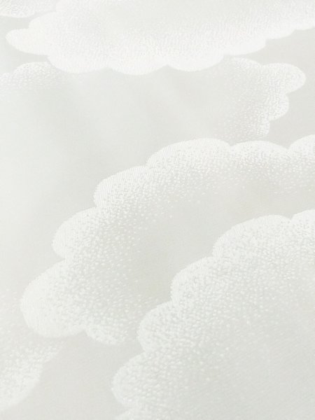 Photo7: M1003Z Vintage Japanese women   White JUBAN undergarment / Synthetic.    (Grade C) (7)