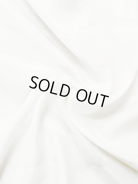 Photo9: M1003Z Vintage Japanese women   White JUBAN undergarment / Synthetic.    (Grade C) (9)