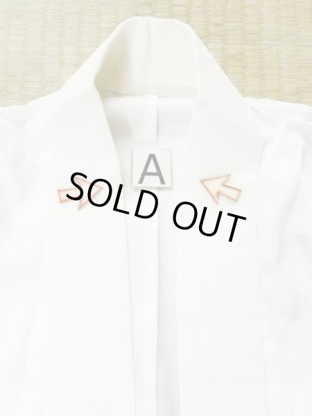 Photo12: M1003Z Vintage Japanese women   White JUBAN undergarment / Synthetic.    (Grade C) (12)