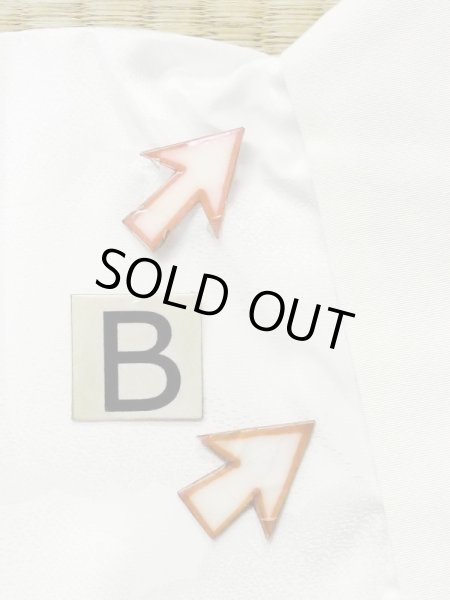 Photo13: M1003Z Vintage Japanese women   White JUBAN undergarment / Synthetic.    (Grade C) (13)