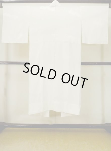 Photo2: M1004B Vintage Japanese women   Off White JUBAN undergarment / Silk.    (Grade C) (2)