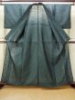 Photo2: M1010B Vintage Japanese women  Dark Teal Summer / Silk. Stream   (Grade B) (2)