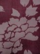 Photo5: M1010C Antique Japanese women  Dark Red Summer / Silk. Peony Stains/Soils all over. Aging deterioration. There is an impression from use.  (Grade D) (5)