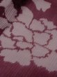 Photo8: M1010C Antique Japanese women  Dark Red Summer / Silk. Peony Stains/Soils all over. Aging deterioration. There is an impression from use.  (Grade D) (8)