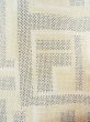 Photo6: M1010E Vintage Japanese women   Off White HITOE unlined / Silk. Geometrical pattern,   (Grade B) (6)