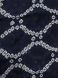 Photo4: M1010G Vintage Japanese women   Indigo Blue Summer / Silk. Dapple pattern,   (Grade D) (4)