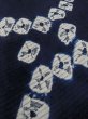 Photo9: M1010G Vintage Japanese women   Indigo Blue Summer / Silk. Dapple pattern,   (Grade D) (9)