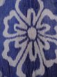 Photo5: M1010H Vintage Japanese women   Indigo Blue OJIYACHIJIMI / Linen. Flower There is an impression from use.  (Grade D) (5)