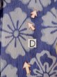 Photo17: M1010H Vintage Japanese women   Indigo Blue OJIYACHIJIMI / Linen. Flower There is an impression from use.  (Grade D) (17)