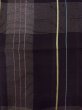 Photo4: M1010K Antique Japanese women   Black Summer / Silk. Stripes,   (Grade D) (4)