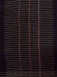 Photo5: M1010K Antique Japanese women   Black Summer / Silk. Stripes,   (Grade D) (5)