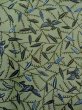 Photo4: M1010L Vintage Japanese women  Grayish Green Summer / Silk. Leaf,   (Grade B) (4)