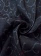 Photo11: M1010N Vintage Japanese women   Black OJIYATSUMUGI / Silk. Arabesque vine   (Grade B) (11)