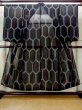 Photo1: M1010O Antique Japanese women   Black Summer / Silk. Flower,   (Grade D) (1)