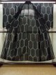 Photo2: M1010O Antique Japanese women   Black Summer / Silk. Flower,   (Grade D) (2)