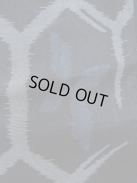 Photo6: M1010O Antique Japanese women   Black Summer / Silk. Flower,   (Grade D) (6)