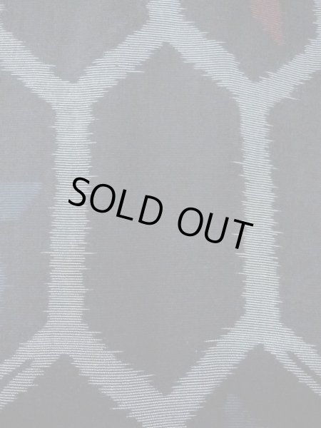 Photo7: M1010O Antique Japanese women   Black Summer / Silk. Flower,   (Grade D) (7)