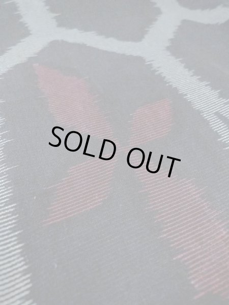 Photo9: M1010O Antique Japanese women   Black Summer / Silk. Flower,   (Grade D) (9)