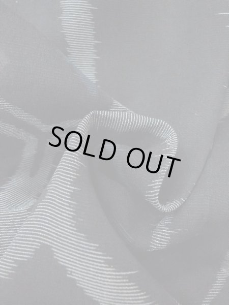 Photo11: M1010O Antique Japanese women   Black Summer / Silk. Flower,   (Grade D) (11)