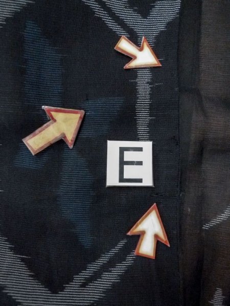 Photo19: M1010O Antique Japanese women   Black Summer / Silk. Flower,   (Grade D) (19)