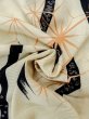 Photo12: M1010Q Vintage Japanese women   Off White HITOE unlined / Silk. Hemp leaf,   (Grade D) (12)