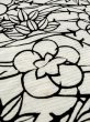 Photo8: M1010R Vintage Japanese women   Off White HITOE unlined / Cotton. Flower,   (Grade C) (8)