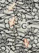 Photo20: M1010R Vintage Japanese women   Off White HITOE unlined / Cotton. Flower,   (Grade C) (20)