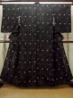 Photo1: M1010S Antique Japanese women   Black HITOE unlined / Silk. Cross,   (Grade B) (1)