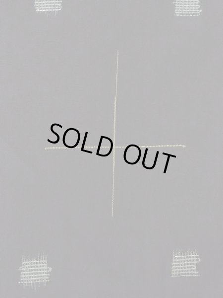 Photo5: M1010S Antique Japanese women   Black HITOE unlined / Silk. Cross,   (Grade B) (5)