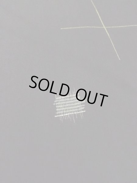 Photo8: M1010S Antique Japanese women   Black HITOE unlined / Silk. Cross,   (Grade B) (8)