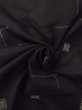 Photo10: M1010S Antique Japanese women   Black HITOE unlined / Silk. Cross,   (Grade B) (10)