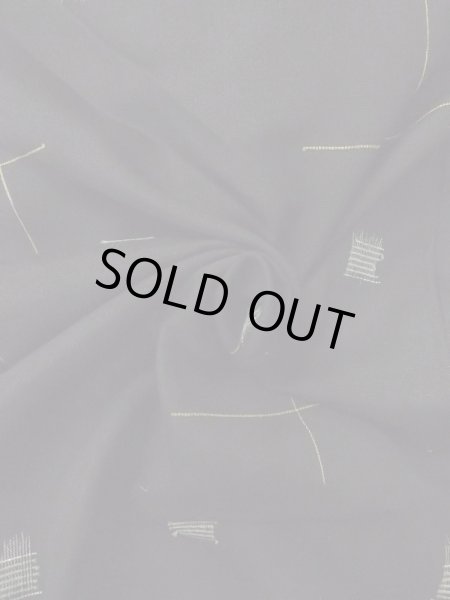 Photo10: M1010S Antique Japanese women   Black HITOE unlined / Silk. Cross,   (Grade B) (10)